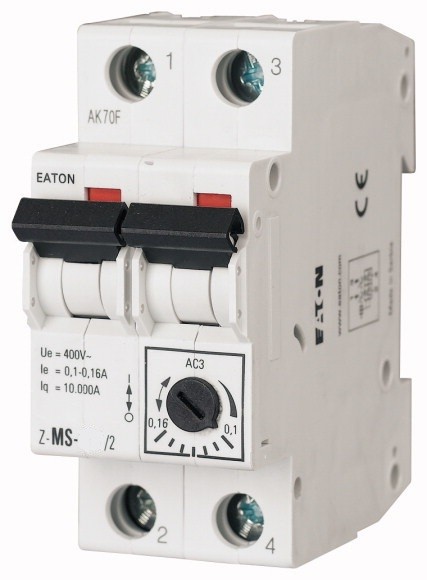 Автоматический выключатель защиты двигателя Eaton Z-MS-0.40/2 2P 0.40A