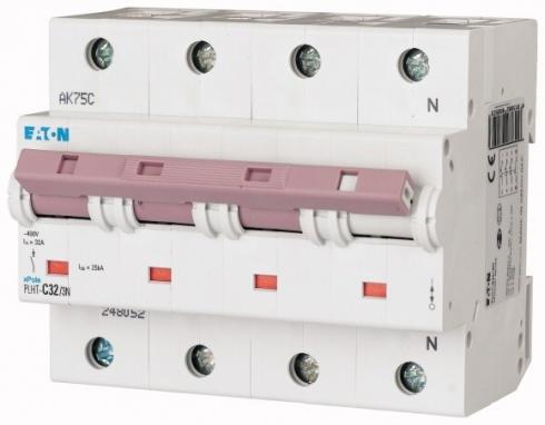 Автоматический выключатель Eaton PLHT-C32/3N 3Р+N 32А тип C 25 кА