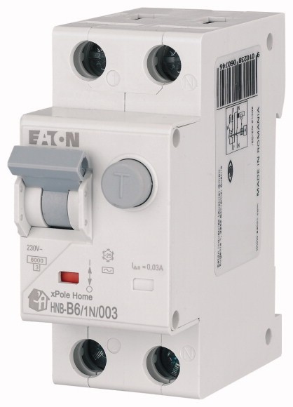 Дифференциальный автомат Eaton HNB-B6/1N/003 1P+N 6A тип B 30mA